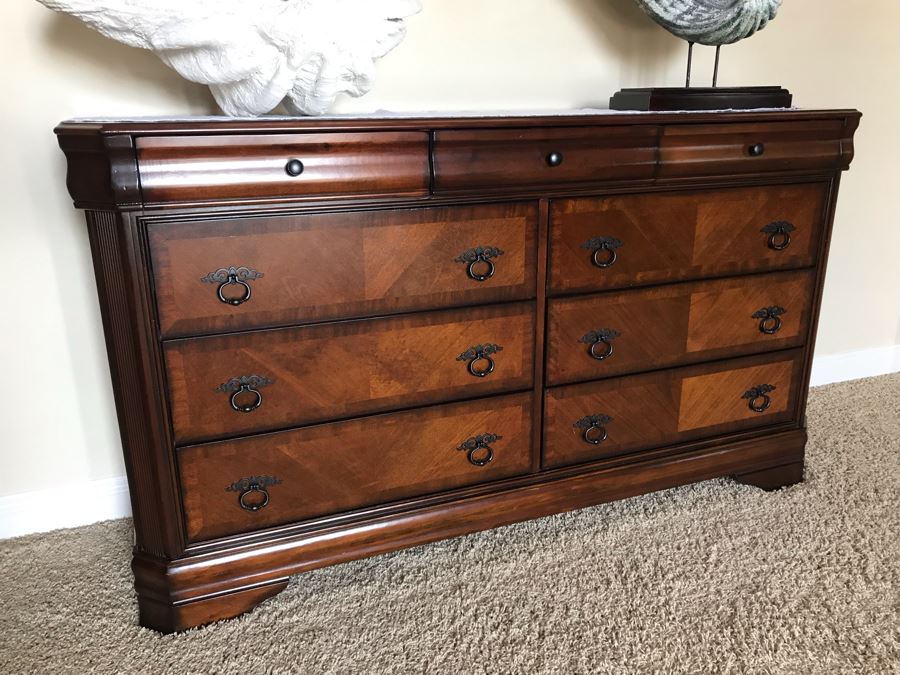 Wooden 9-Drawer Chest Of Drawers Dresser By New Classics Home Furnishings 68W X 19D X 38H [Photo 6]