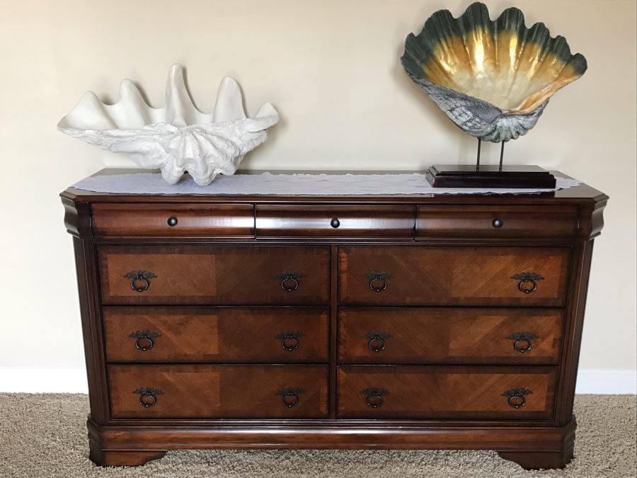 Wooden 9-Drawer Chest Of Drawers Dresser By New Classics Home Furnishings 68W X 19D X 38H [Photo 11]