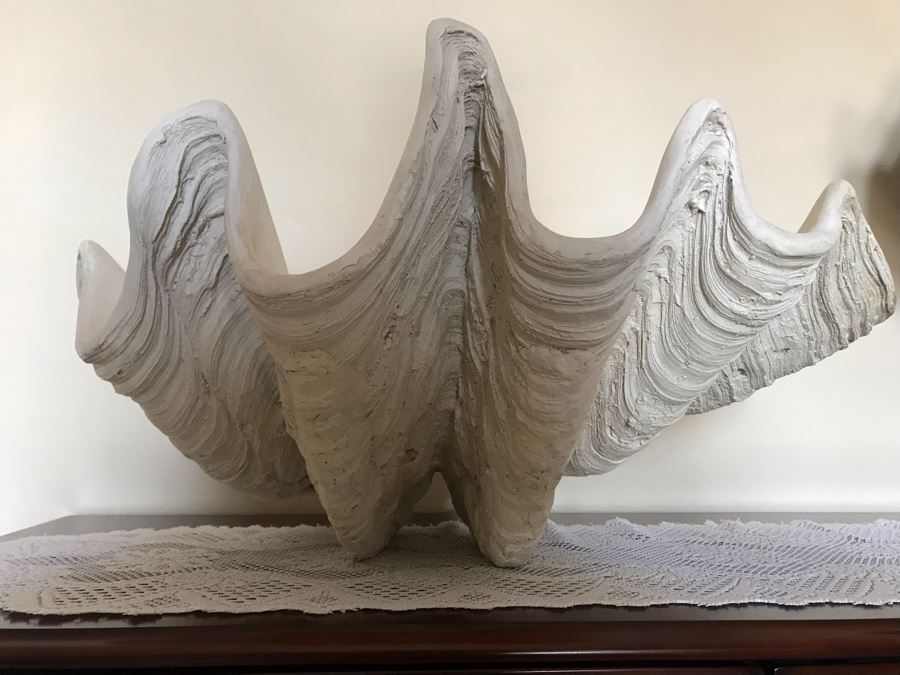 Large Faux Clam Seashell 28W X 19D X 15H [Photo 5]