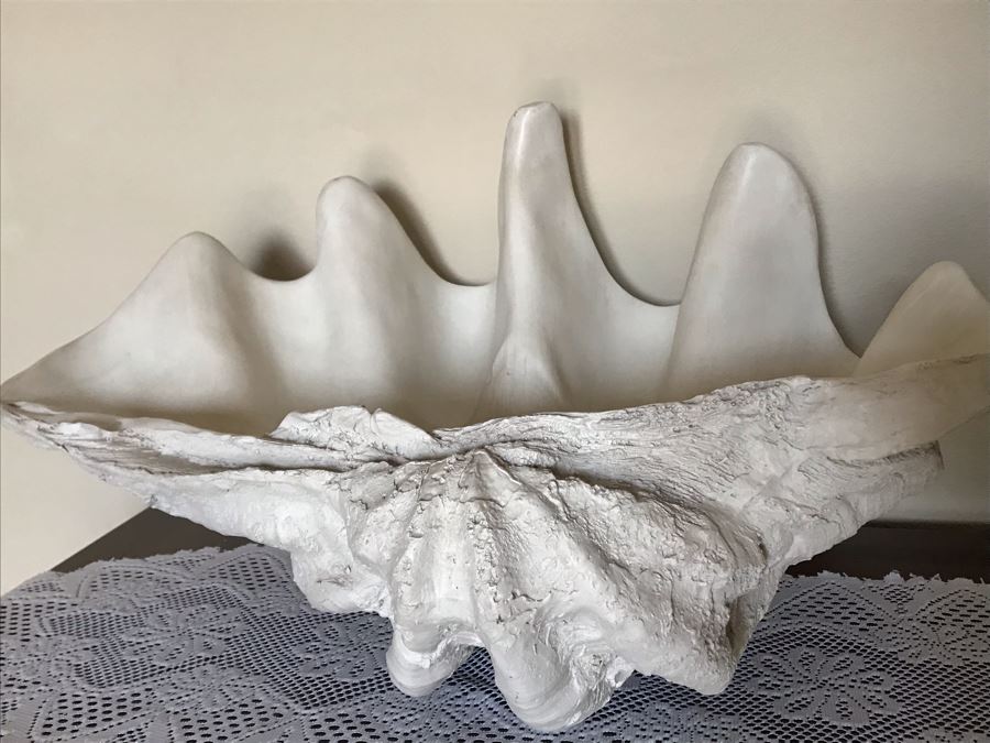 Large Faux Clam Seashell 28W X 19D X 15H [Photo 3]