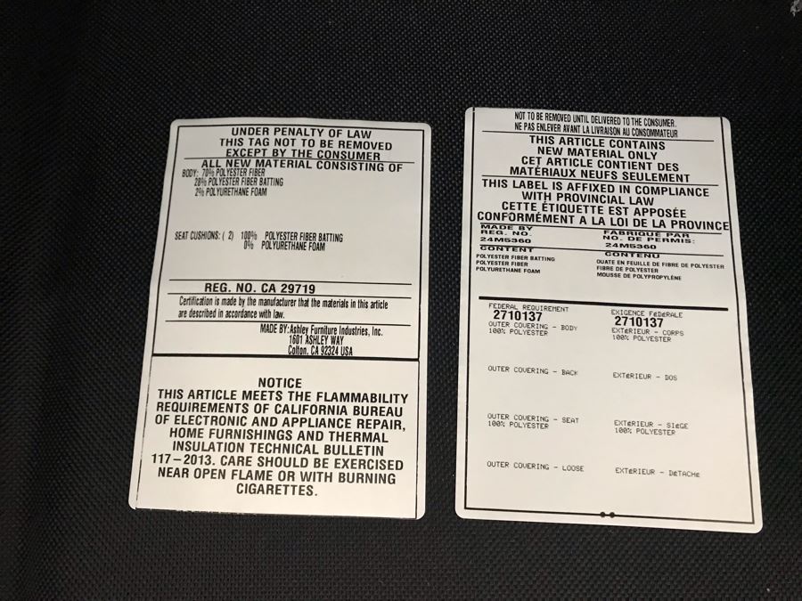 Ashley Furniture Like New Upholstered Loveseat Sofa Sleeper 57W X 37D X 38H [Photo 5]