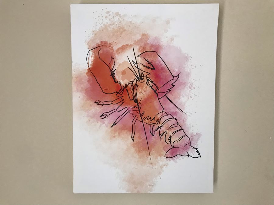 Wall Decor Canvas Print: Lobster 12 X 16