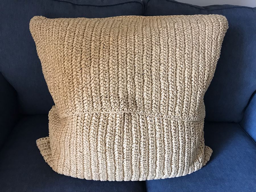 Raffia Throw Pillow 24 X 24 [Photo 3]