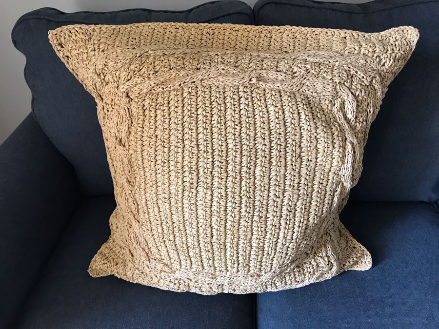 Raffia Throw Pillow 24 X 24 [Photo 2]