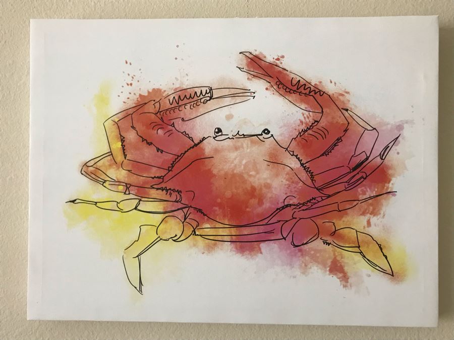 Wall Decor Canvas Print: Crab 16 X 12