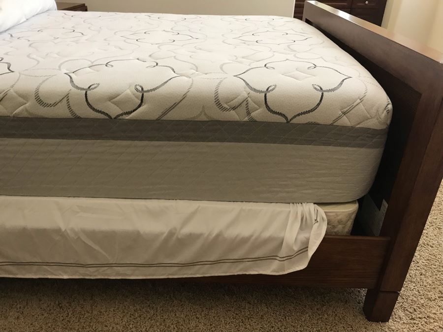 Bedroom Set Featuring: Highboy Dresser, Pair Of Nightstands And Queen Size Bed With Mattress [Photo 19]