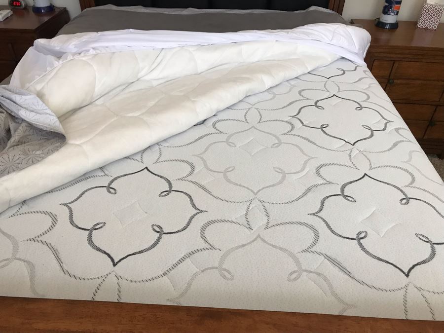 Bedroom Set Featuring: Highboy Dresser, Pair Of Nightstands And Queen Size Bed With Mattress [Photo 17]