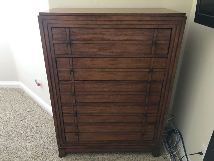 Bedroom Set Featuring: Highboy Dresser, Pair Of Nightstands And Queen Size Bed With Mattress [Photo 4]