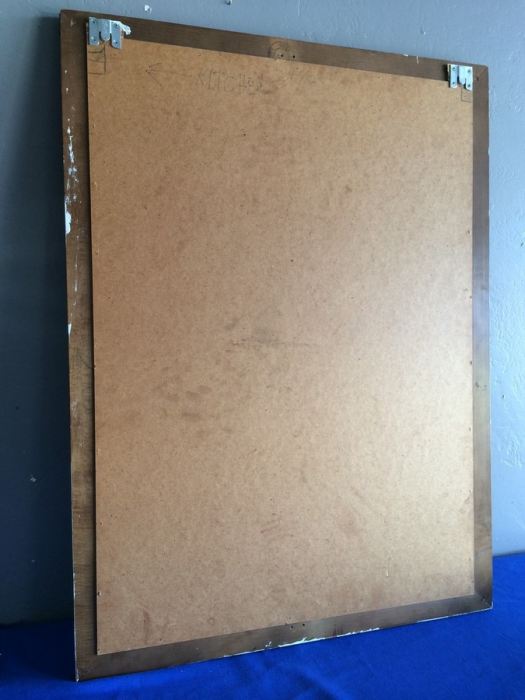 Wooden Framed Mirror With Brass Accents [Photo 5]