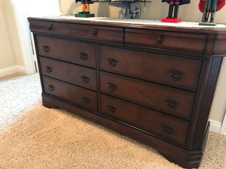 Wooden 9-Drawer Chest Of Drawers Dresser By New Classics Home Furnishings 68W X 20D X 38H [Photo 2]