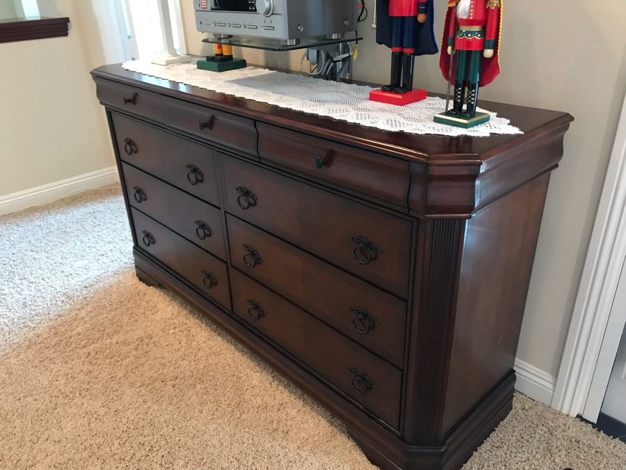 Wooden 9-Drawer Chest Of Drawers Dresser By New Classics Home Furnishings 68W X 20D X 38H [Photo 4]