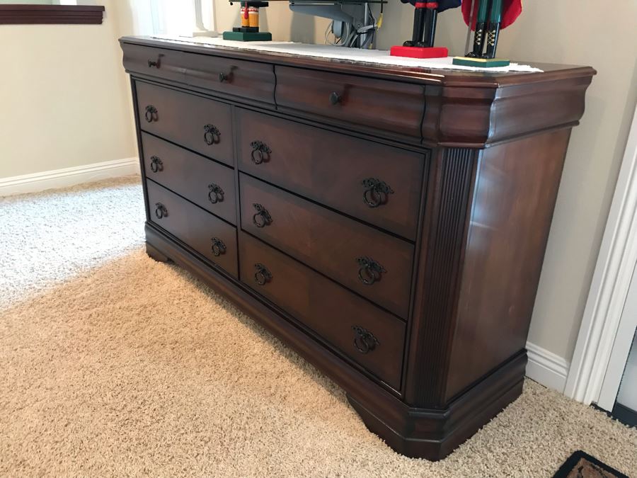 Wooden 9-Drawer Chest Of Drawers Dresser By New Classics Home Furnishings 68W X 20D X 38H [Photo 3]