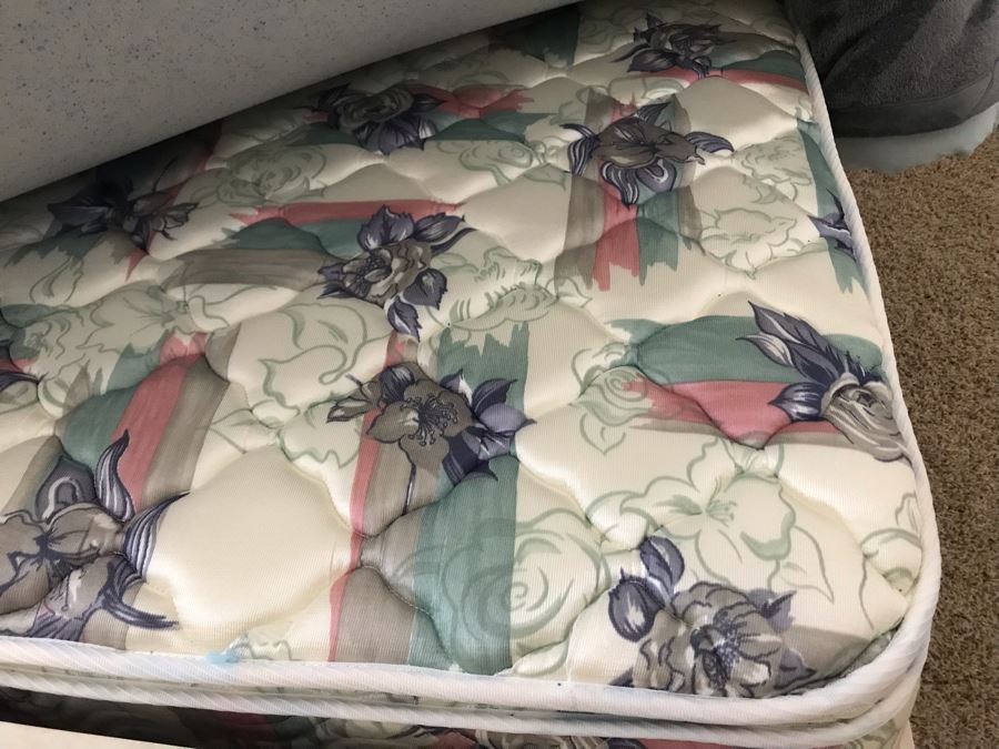 Italian Pressboard Bedroom Set: Queen Size Bed With Mattress And Boxspring, Pair Of Nightstands, 6-Drawer Dresser And Armoire (Not Pictured Yet) [Photo 10]