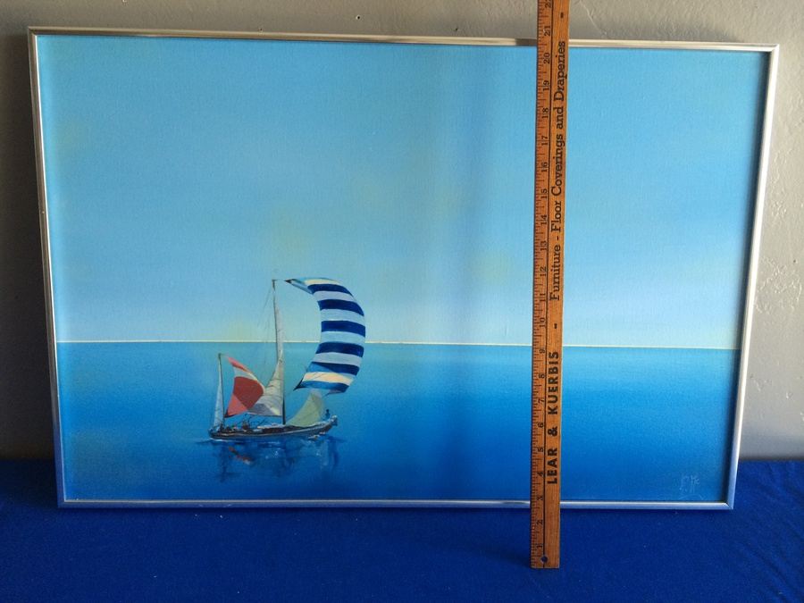 Original Artwork Sailboat on Canvas by Pat McCoury - Carlsbad, CA Artist [Photo 4]
