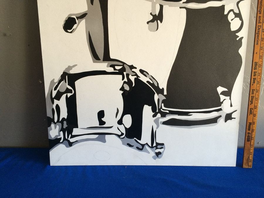 Original Artwork - Drum Set by Local Artist Tori Powroznik [Photo 3]