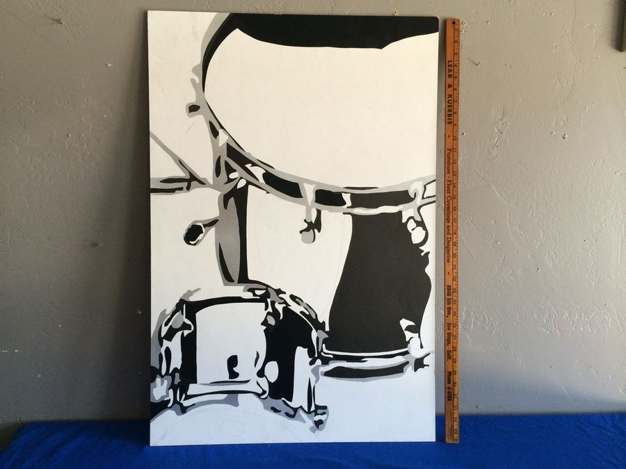 Original Artwork - Drum Set by Local Artist Tori Powroznik [Photo 2]
