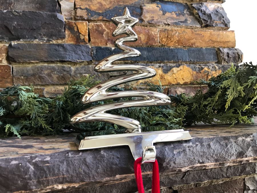 (3) Christmas Stockings, (4) Christmas Stocking Holders And (2) 6' Faux Bendable Garland Strands [Photo 5]