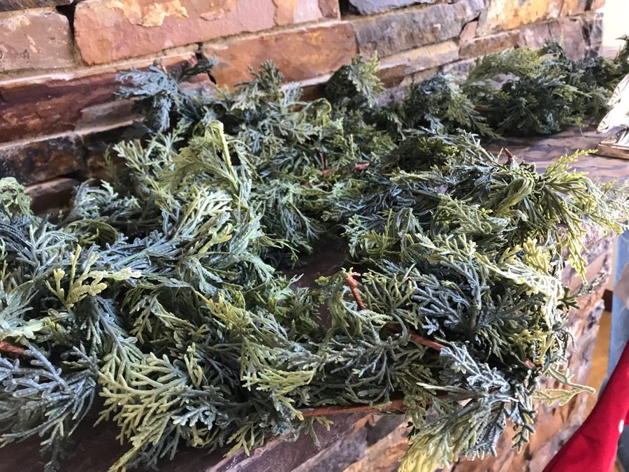 (3) Christmas Stockings, (4) Christmas Stocking Holders And (2) 6' Faux Bendable Garland Strands [Photo 4]