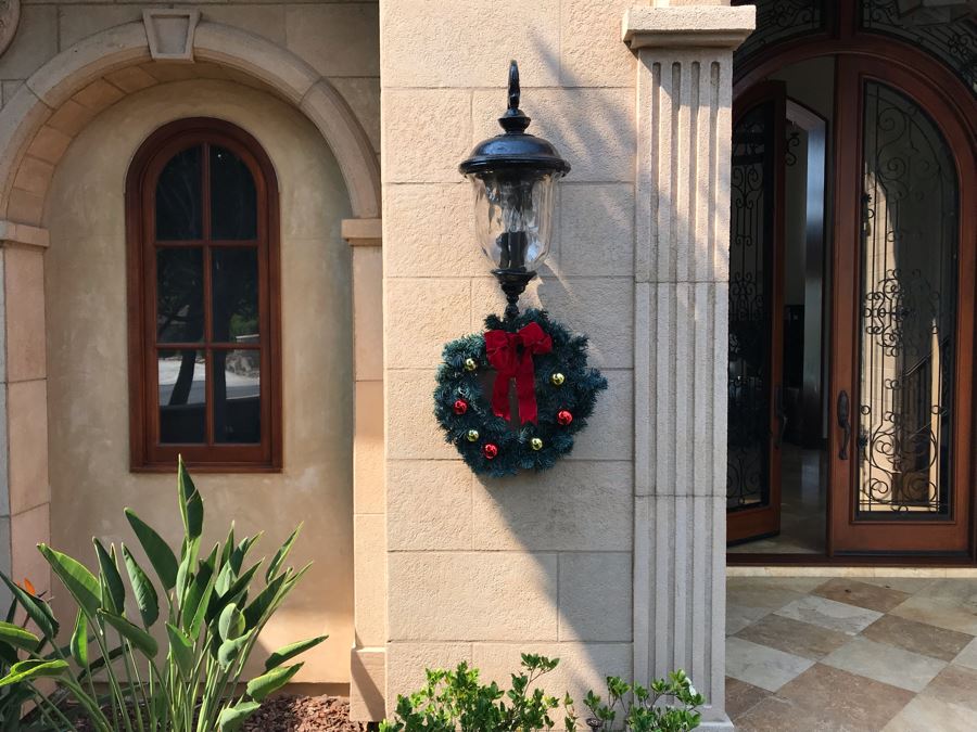 Pair Of Identical Christmas Wreaths (Only One Shown) 21W [Photo 2]