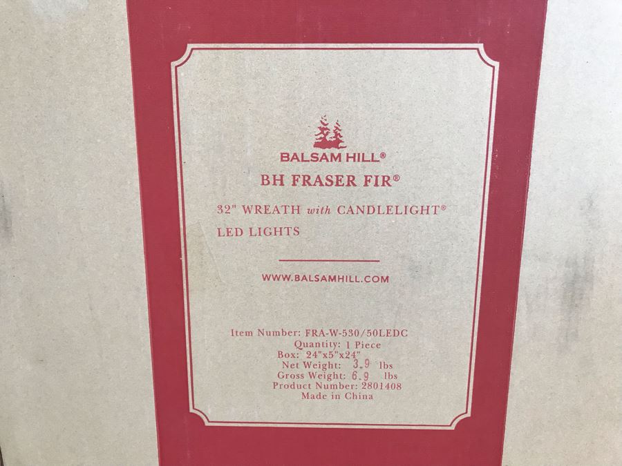 Balsam Hill BH Fraser Fir 32' Wreath With Candlelight Led Lights [Photo 4]