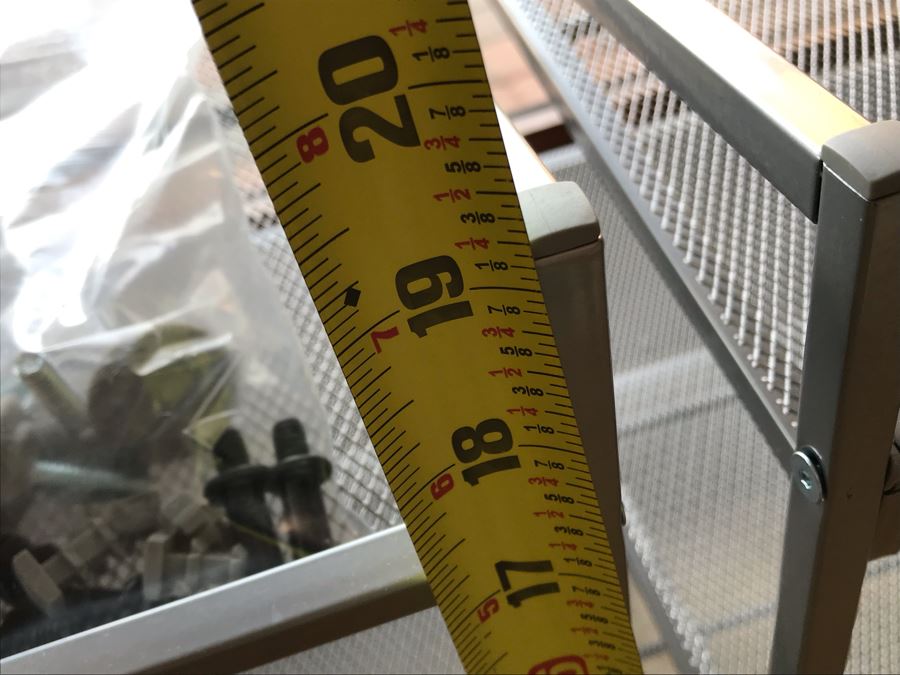 Metal Adjustable Shelving Racks With Additional Hardware (3 Total) Smaller: 26.5W X 12D X 19H, Larger: 26.5W X 12D X 38H [Photo 9]