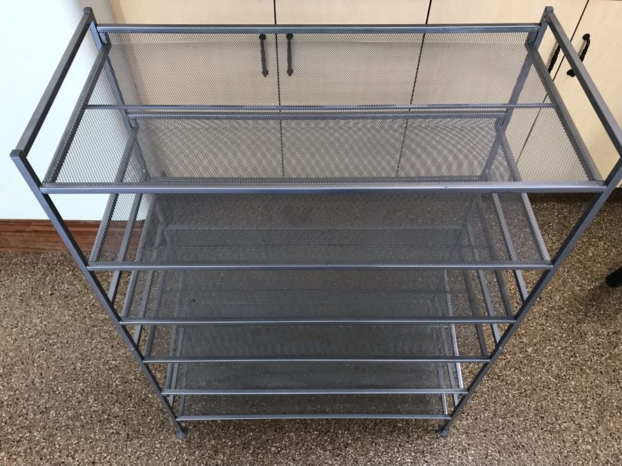 Metal Adjustable Shelving Racks With Additional Hardware (3 Total) Smaller: 26.5W X 12D X 19H, Larger: 26.5W X 12D X 38H [Photo 12]