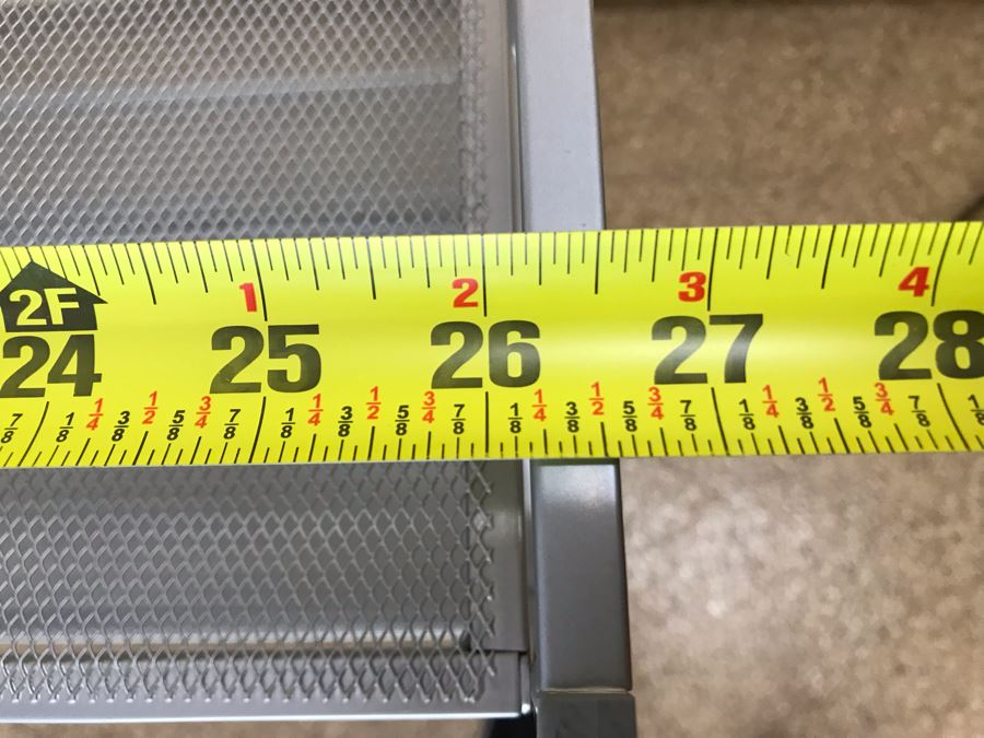 Metal Adjustable Shelving Racks With Additional Hardware (3 Total) Smaller: 26.5W X 12D X 19H, Larger: 26.5W X 12D X 38H [Photo 13]