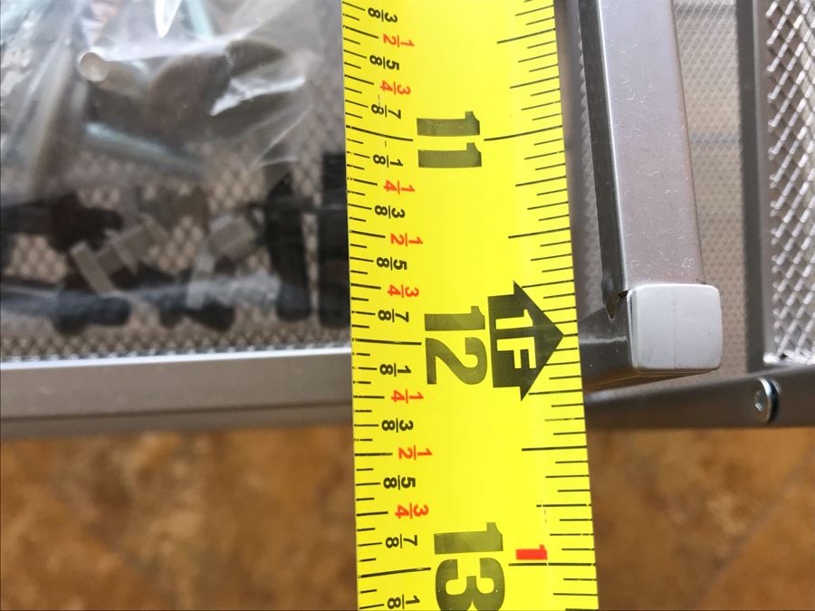 Metal Adjustable Shelving Racks With Additional Hardware (3 Total) Smaller: 26.5W X 12D X 19H, Larger: 26.5W X 12D X 38H [Photo 8]