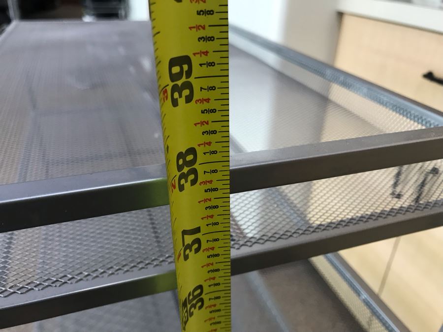 Metal Adjustable Shelving Racks With Additional Hardware (3 Total) Smaller: 26.5W X 12D X 19H, Larger: 26.5W X 12D X 38H [Photo 15]