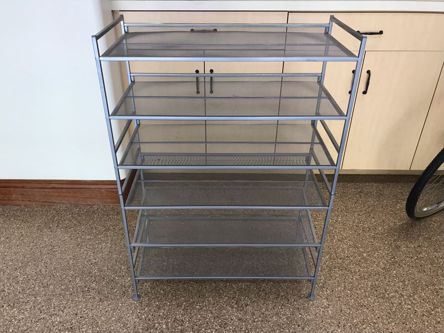 Metal Adjustable Shelving Racks With Additional Hardware (3 Total) Smaller: 26.5W X 12D X 19H, Larger: 26.5W X 12D X 38H [Photo 10]
