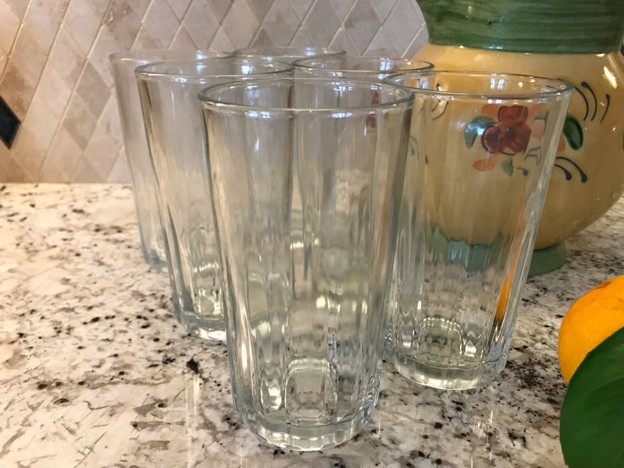 Handmade French Pitcher 8H And (12) Glasses  (Oranges Not Included) [Photo 9]