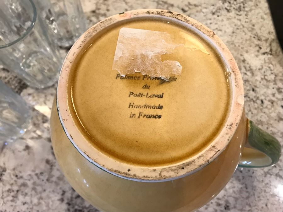 Handmade French Pitcher 8H And (12) Glasses  (Oranges Not Included) [Photo 5]