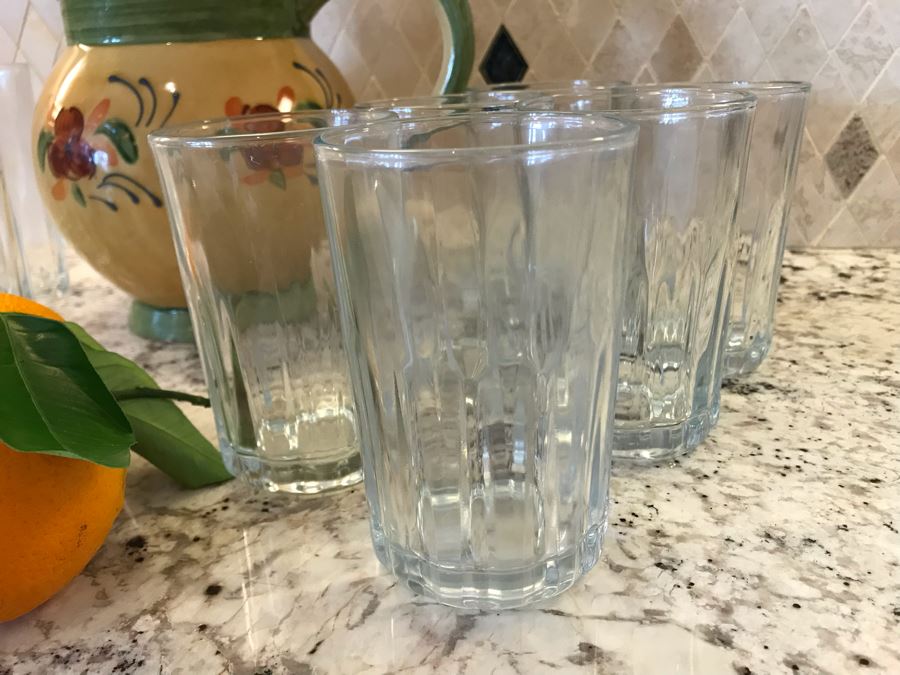 Handmade French Pitcher 8H And (12) Glasses  (Oranges Not Included) [Photo 8]