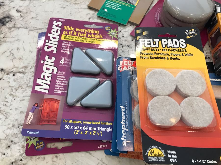 Lot Of Furniture Sliders, Felt Pads And Surface Protectors [Photo 3]