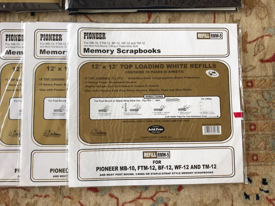 Pair Of New Memory Scrap Books With (6) New Memory Scrapbooks Refills 12 X 12 [Photo 2]