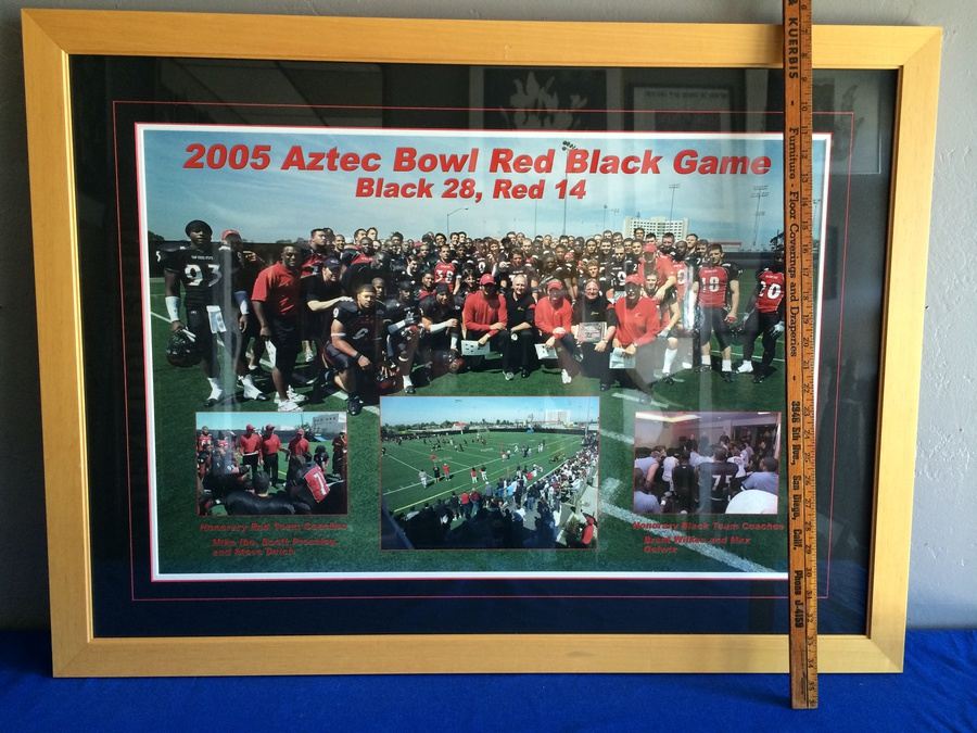 Framed Photo San Diego State Aztecs Football 2005 Aztec Bowl Red Black Game [Photo 10]