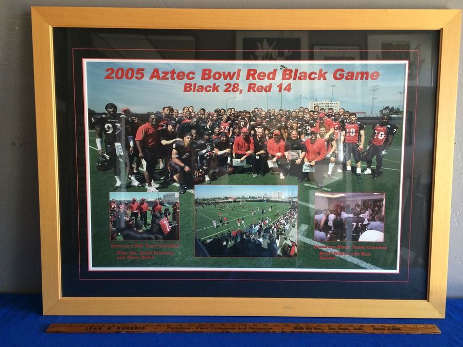 Framed Photo San Diego State Aztecs Football 2005 Aztec Bowl Red Black Game