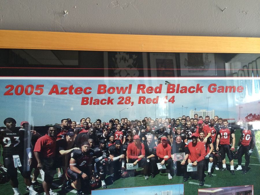 Framed Photo San Diego State Aztecs Football 2005 Aztec Bowl Red Black Game [Photo 2]
