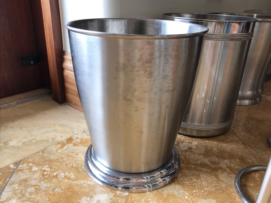 (7) Metal Toilet Paper Holders And (6) Wastebaskets [Photo 6]