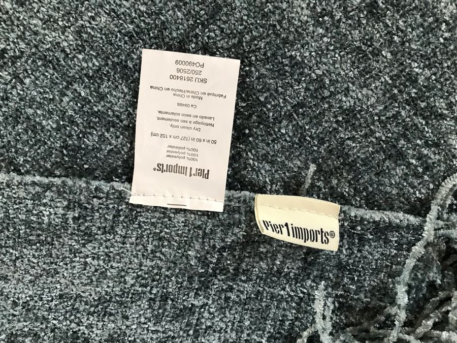 Blue Throw From Pier 1 Imports 50 X 60  [Photo 4]