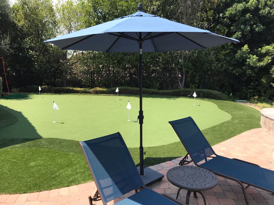 Pair Of Telescope Casual Reliance Sling Aluminum Layback Stackable Chaise Lounges Retails $930 [Photo 3]