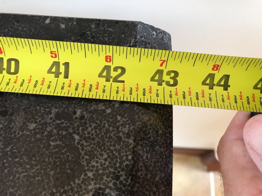 Stunning Antique Marble Top Gilded Demilune Entry Console Table With Gilded Full Length Wall Mirror - Table: 43W X 22D X 38H, Mirror: 36W X 72H Purchase For $5,400 [Photo 23]