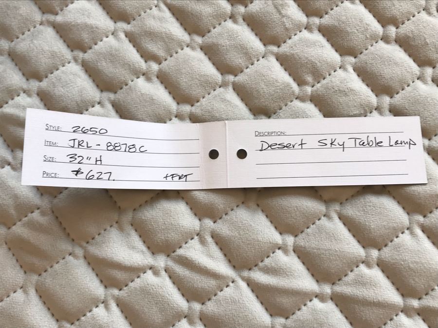 Pair Of Metal Desert Sky Table Lamps 27H Retails $1,200 [Photo 5]