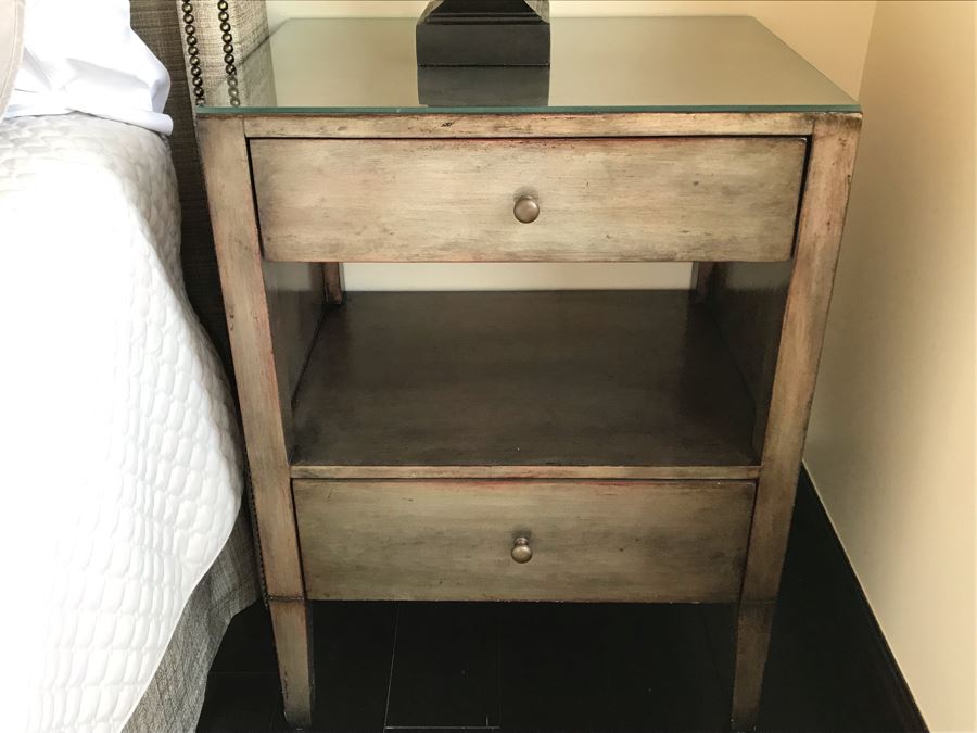 Pair Of Custom Wooden 2-Drawer Nightstands [Photo 2]