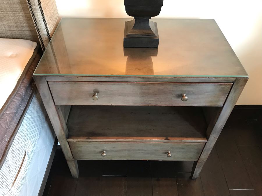 Pair Of Custom Wooden Nightstands (No Glass Top) 30W X 18D X 32.5H [Photo 4]