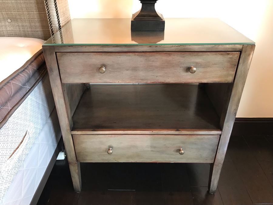 Pair Of Custom Wooden Nightstands (No Glass Top) 30W X 18D X 32.5H [Photo 2]