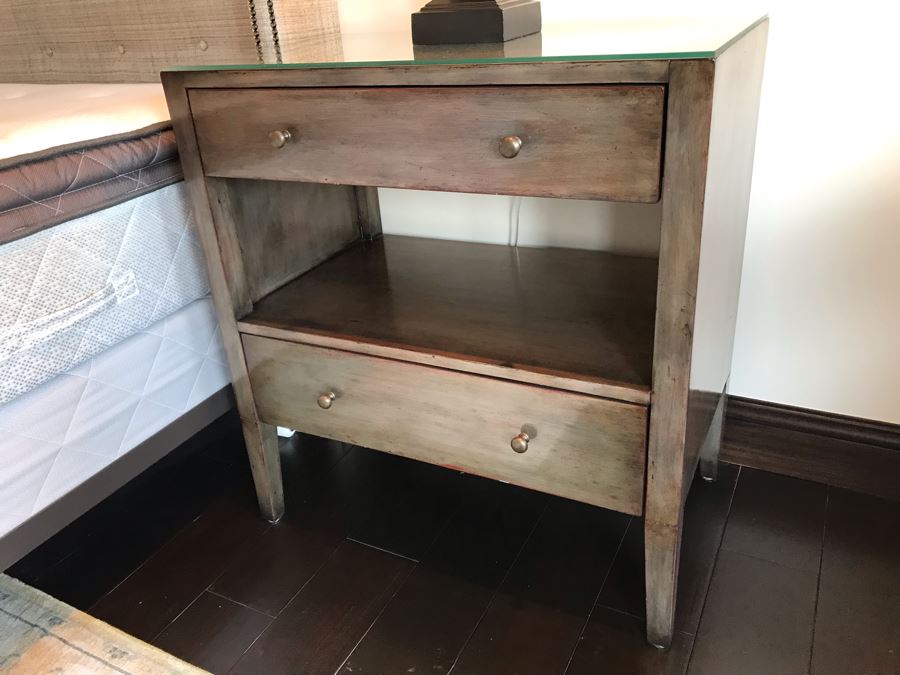 Pair Of Custom Wooden Nightstands (No Glass Top) 30W X 18D X 32.5H [Photo 3]
