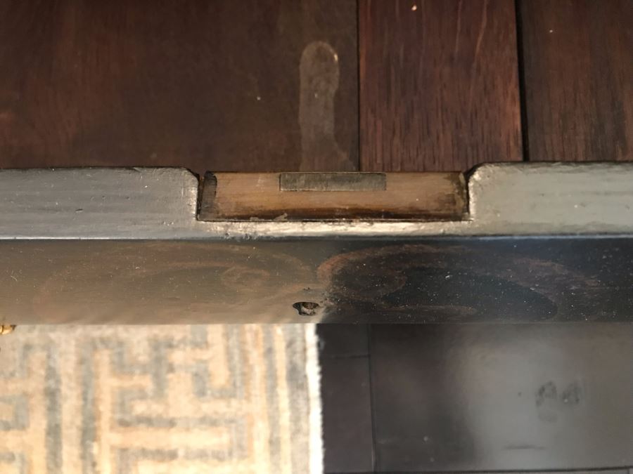 Pair Of Louis XIV Style Chinoiserie Commodes Chest Of Drawers Dresser In Black With Ball And Claw Feet 40W X 20D X 30H Purchased At Antique Store For $875 [Photo 9]