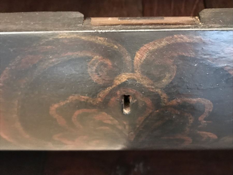 Pair Of Louis XIV Style Chinoiserie Commodes Chest Of Drawers Dresser In Black With Ball And Claw Feet 40W X 20D X 30H Purchased At Antique Store For $875 [Photo 11]