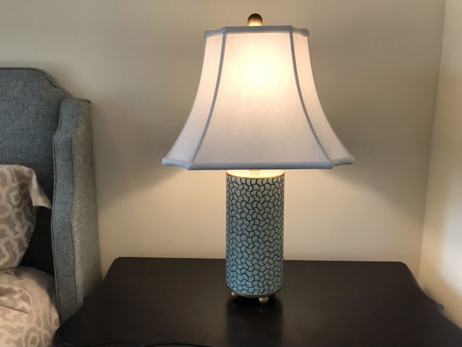 Pair Of Modern Painted Metal Chelsea House Table Lamps 30H Retails $570 [Photo 2]